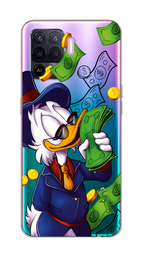 

Чехол на Oppo Reno 5 Lite "Scrooge McDuck with Money", Синий;зеленый;белый, 255150-6