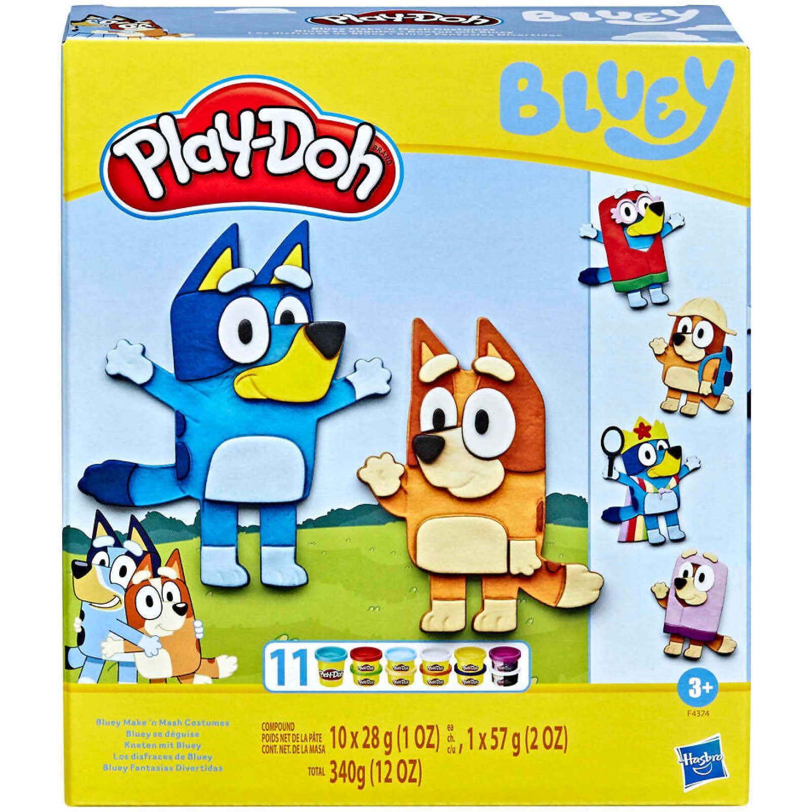 Набор Play-Doh Bluey Make N Mash Costumes игровой, для лепки, F43745L0 набор для опытов создай свою помаду make up в пакете