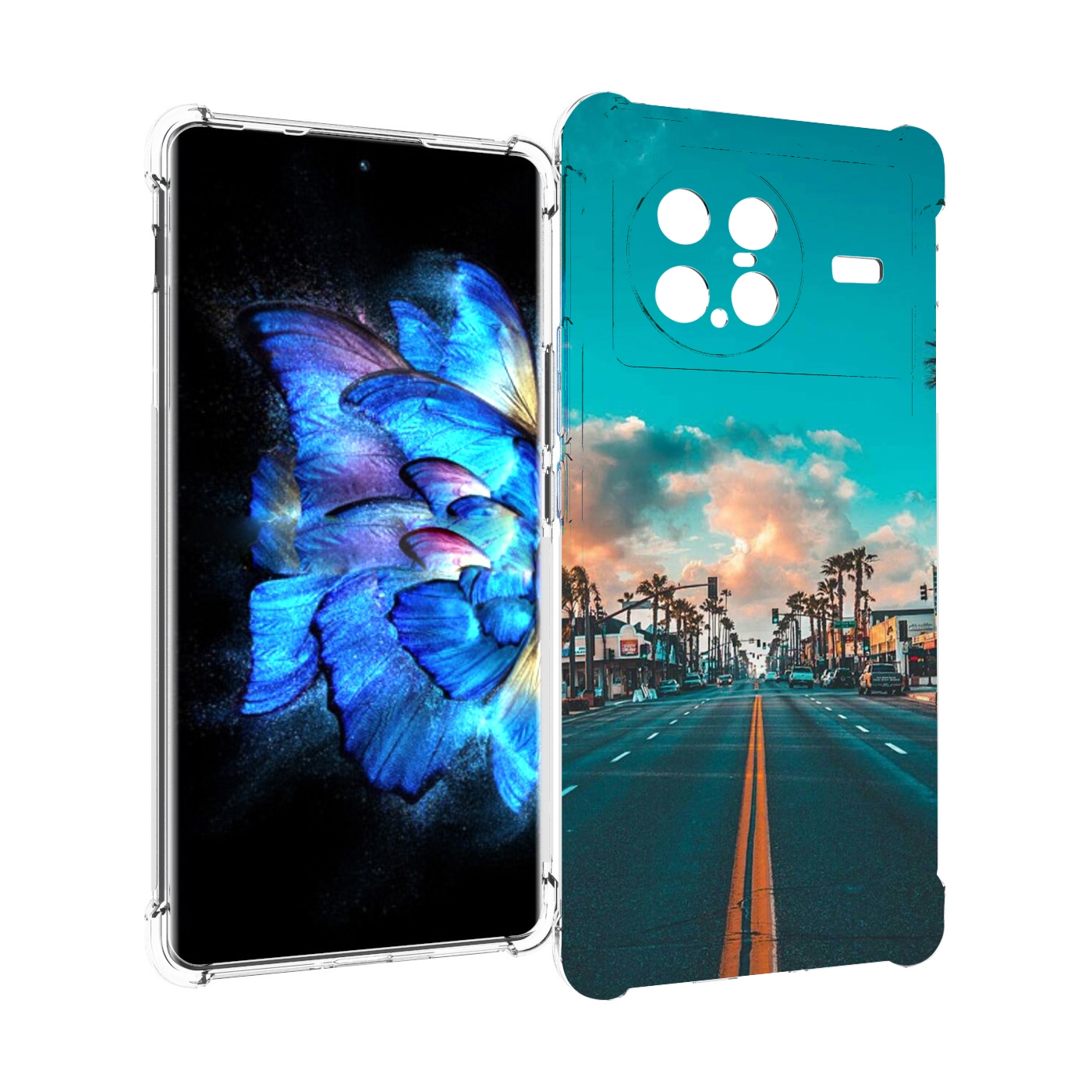

Чехол MyPads дорога-в-лос-анджелес для Vivo X Note 5G, Прозрачный, Tocco