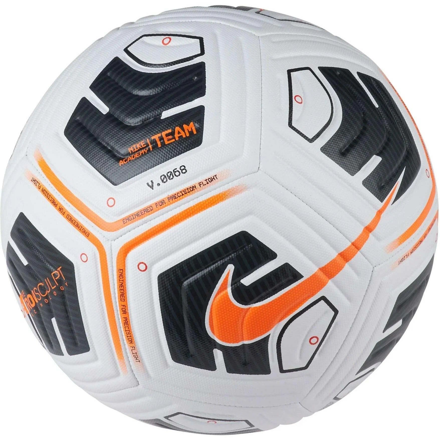 Мяч футбольный Nike размер 5, белый с чёрным, CU8047-101