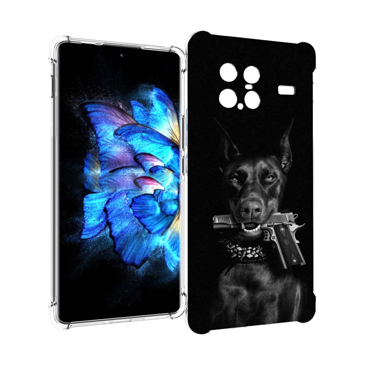 

Чехол MyPads доберман мужской для Vivo X Note 5G, Прозрачный, Tocco