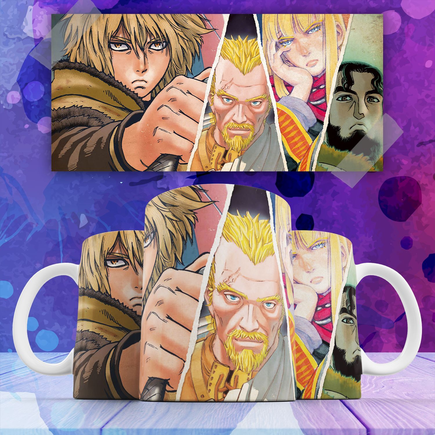 

Кружка аниме сага о винланде vinland saga торфинн кнуд аскеладд Торс 330 мл