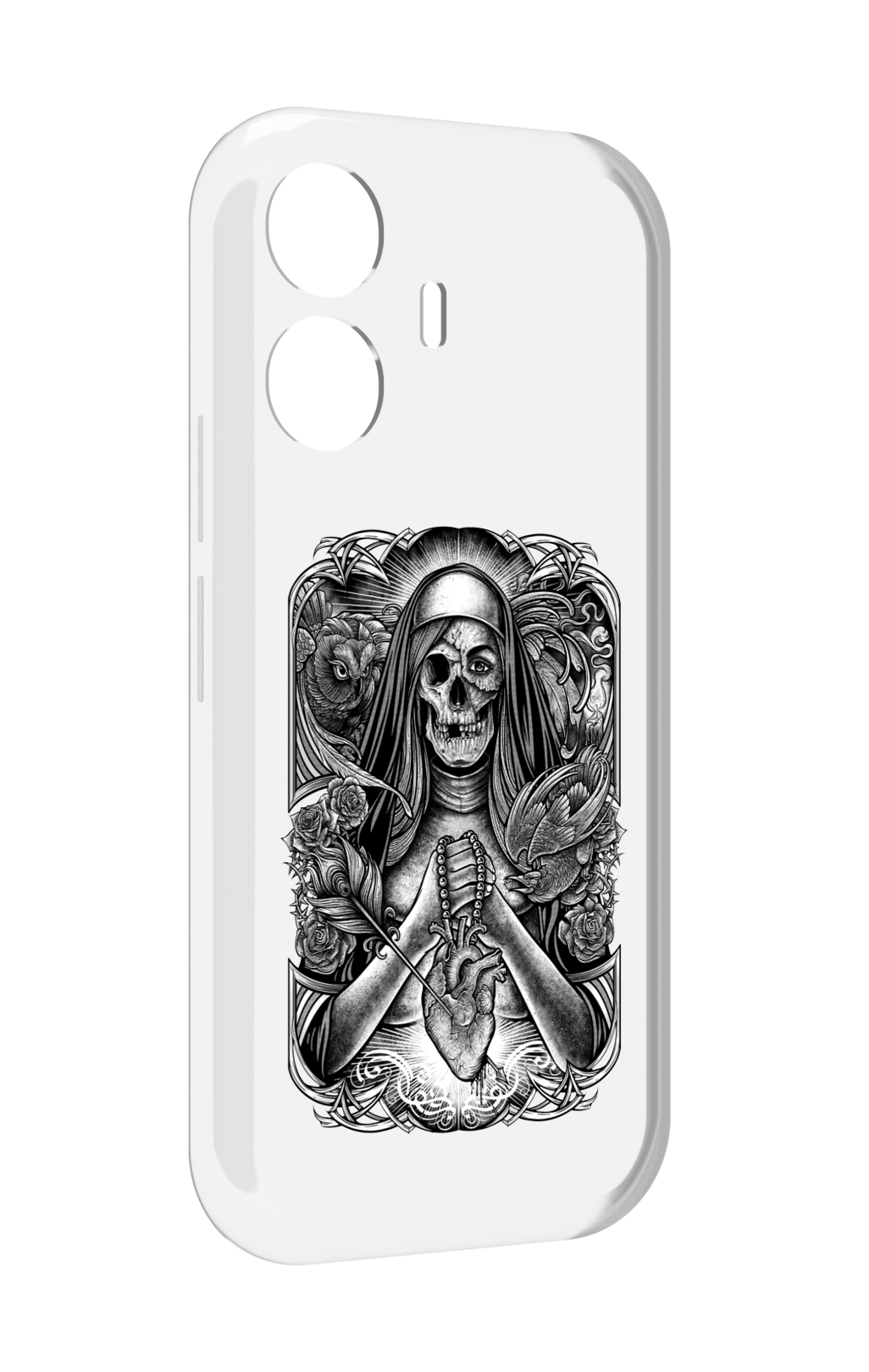 

Чехол MyPads скелет с сердцем для Vivo Y77E / Vivo iQOO Z6 Lite, Прозрачный, Tocco