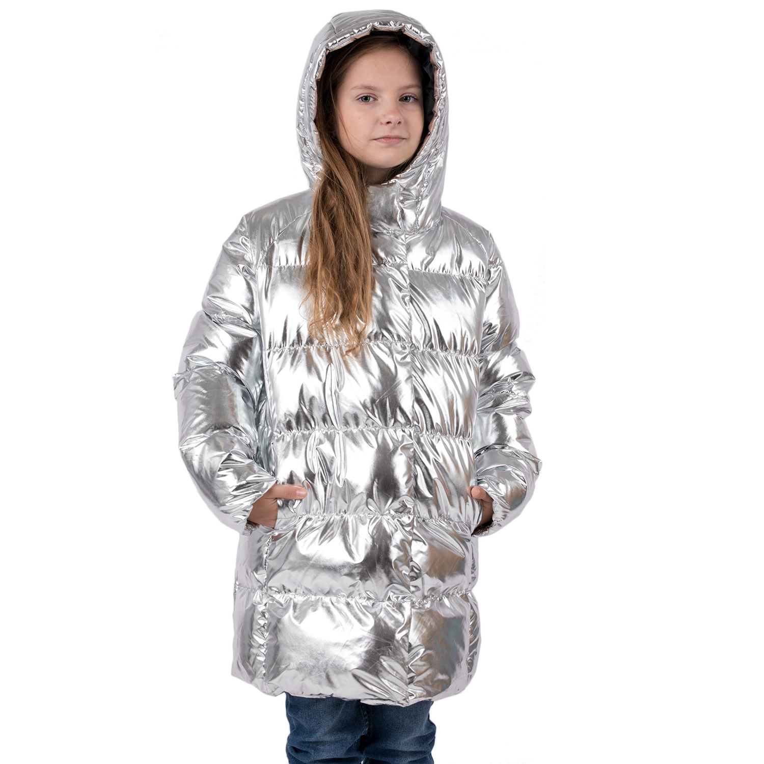 

Куртка Fun Time KLFW21-016 цв. серебряный р. 158, KLFW21-016