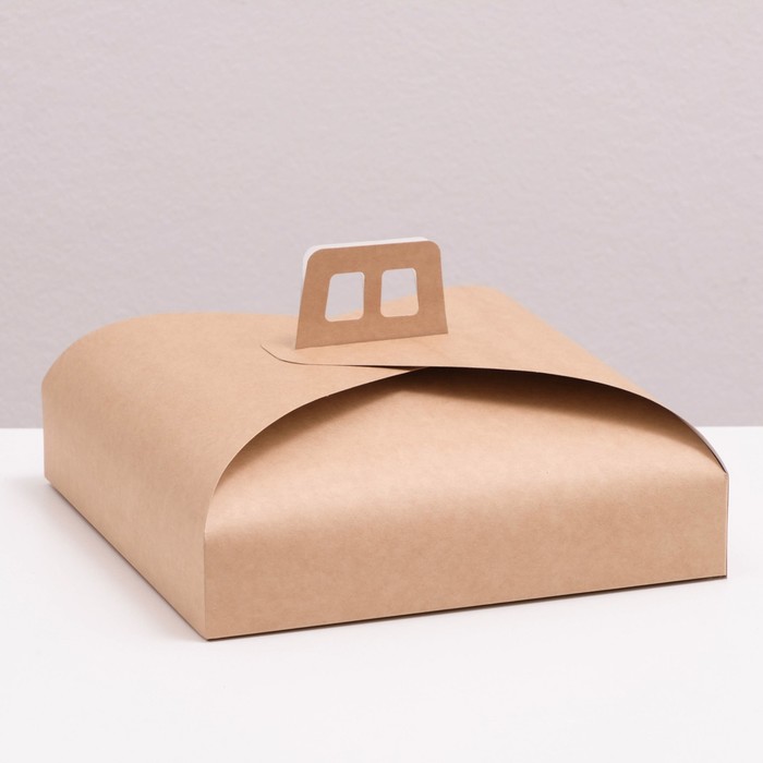 

Коробка под бенто-торт, крафтовая, 23 х 23 х 7 см