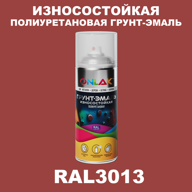 

Грунт-эмаль полиуретановая ONLAK RAL3013, Красный, RAL-PUPM-SPREY