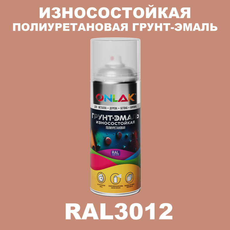 

Грунт-эмаль полиуретановая ONLAK RAL3012, Красный, RAL-PUPM-SPREY