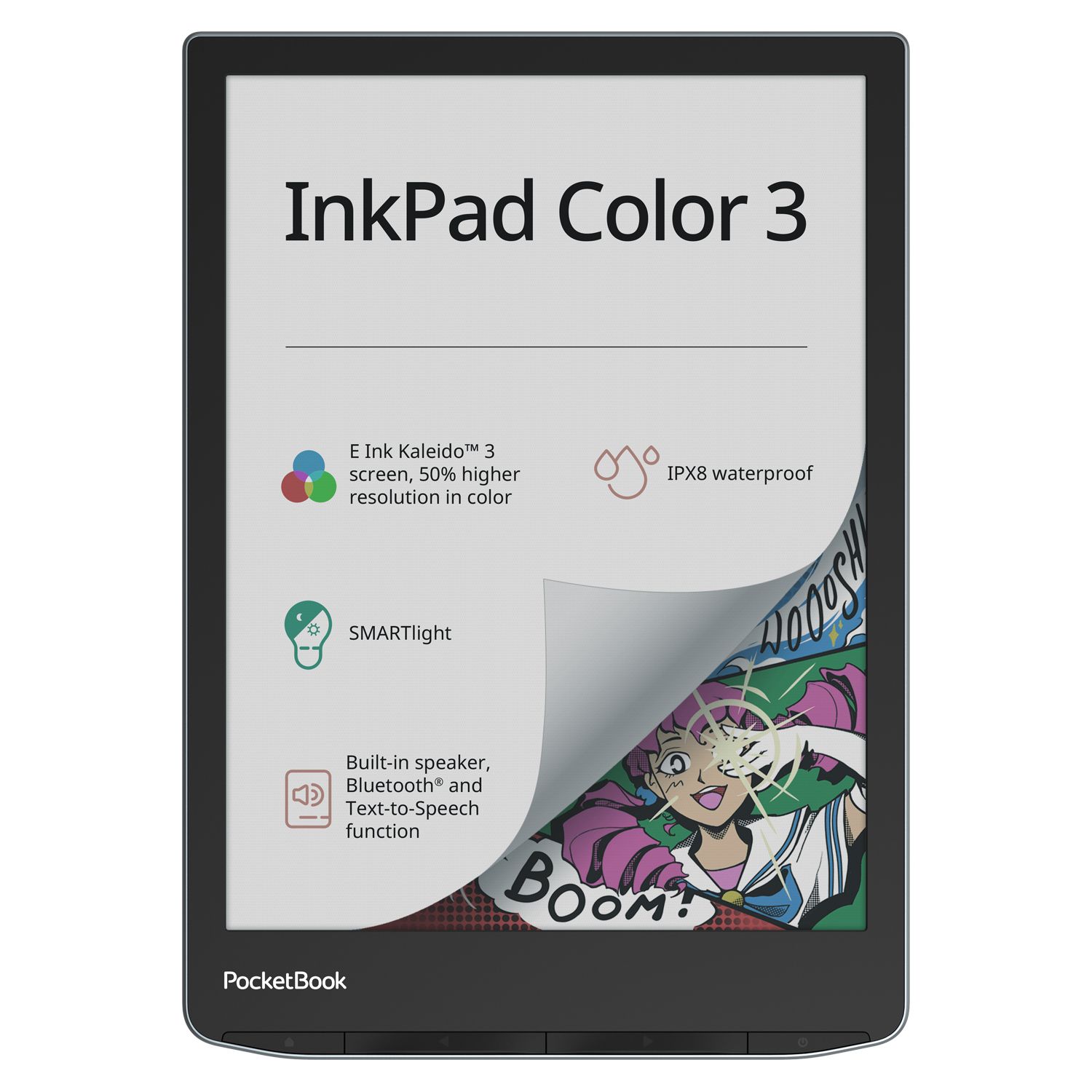 

Книга электронная PocketBook 743K3 InkPad Color 3 Stormy Sea, PB743K3-1-WW, Черный, 743K3 InkPad Color 3