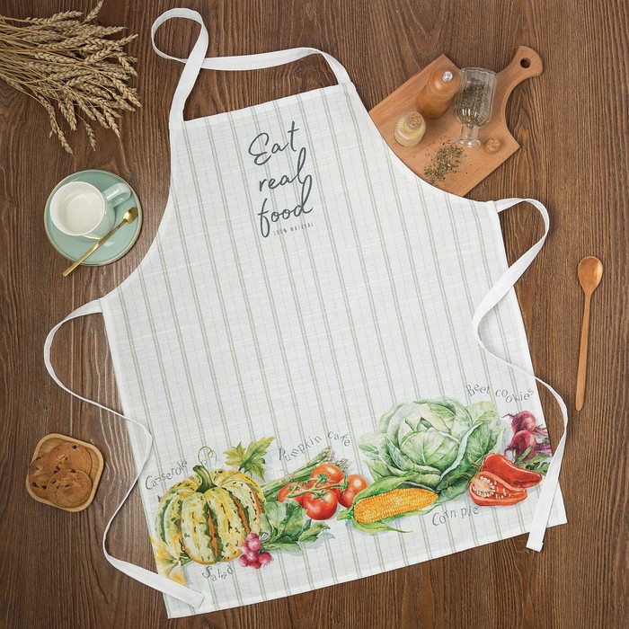 

Фартук Этель Vegetable 70х60 см, 100% хлопок, репс 210 г/м2, Разноцветный, Vegetable