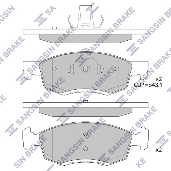 

Тормозные колодки Sangsin brake передние SP4099