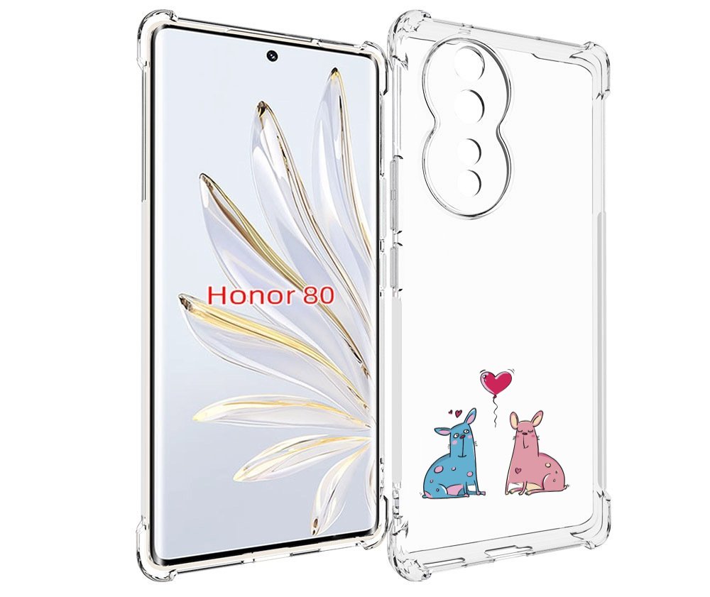 

Чехол MyPads Лама любовь для Honor 80, Прозрачный, Tocco