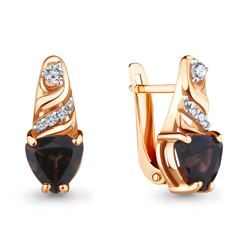 

Серьги из серебра с кварцем Aquamarine 4469901А_925_з, 4469901А_925_з