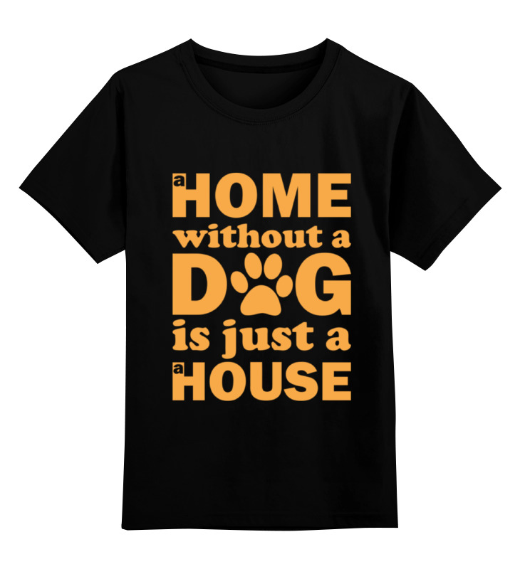Детская футболка Printio Дом без собаки, не дом цв.черный р.140