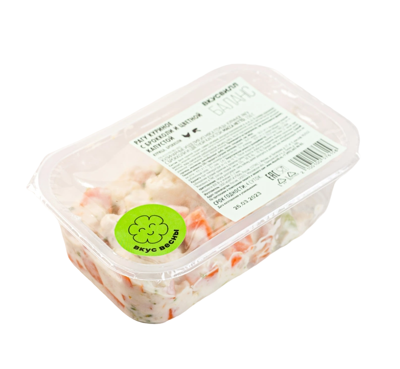 

Рагу ВкусВилл куриное с брокколи и цветной капустой 150 г