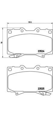 

Колодки дисковые п. toyota land cruiser 100 4.7i 32v/4.2td P83048 =707 04=fdb1456=224548