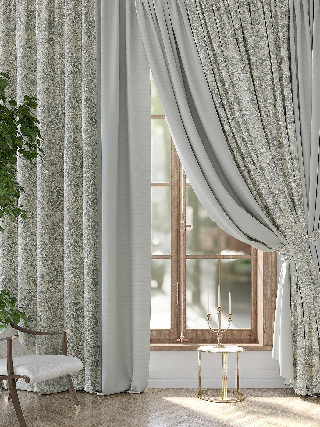 

Комплекты штор AT HOME / шторы в комнату 300х320 см / Блормари (серый), 964067
