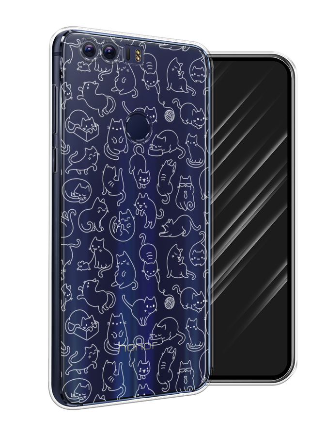 

Чехол Awog на Honor 8 "Шкодливые котики", Разноцветный, 60950-2