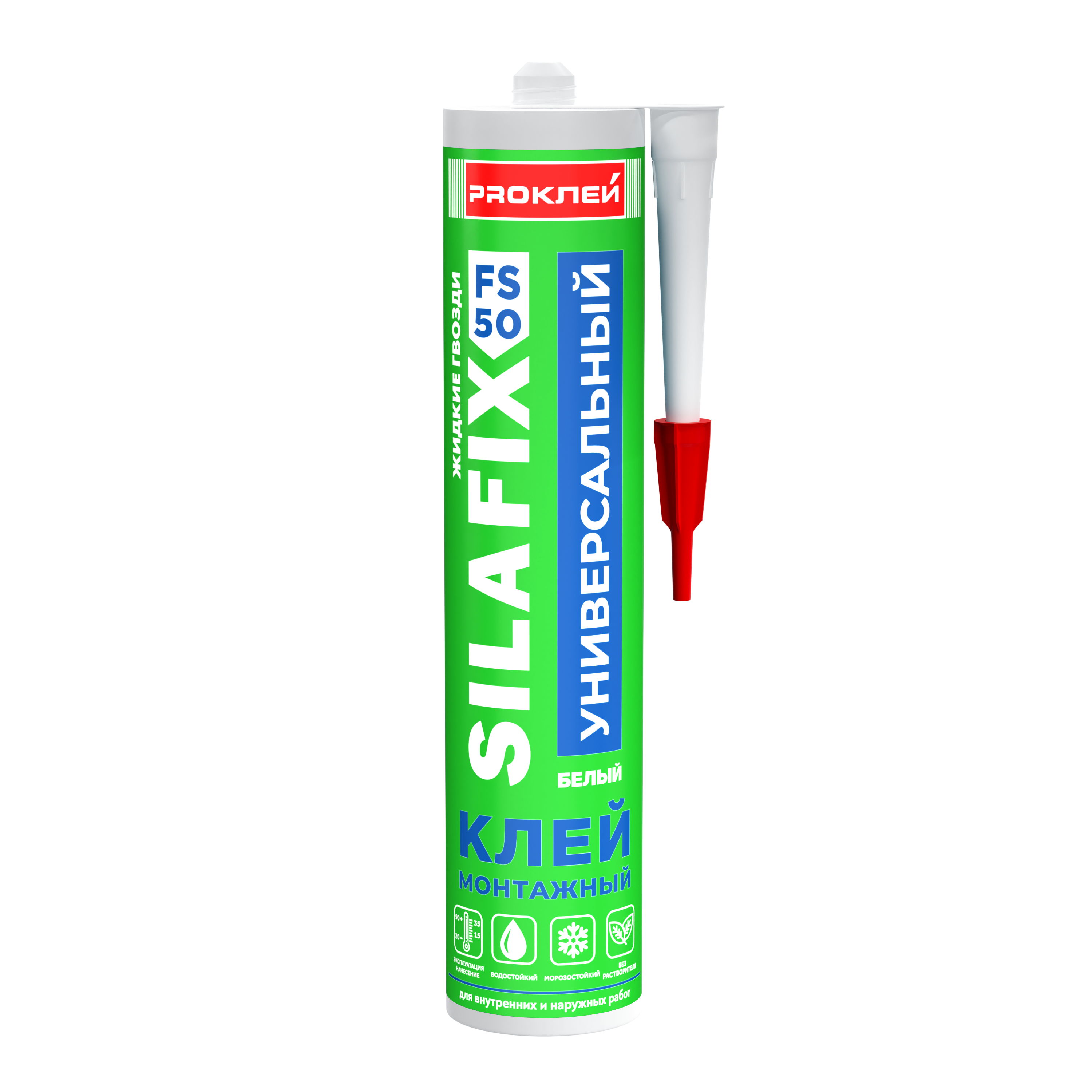 

Жидкие гвозди Proклей SILAFIX 50 акриловые 480 гр, Белый