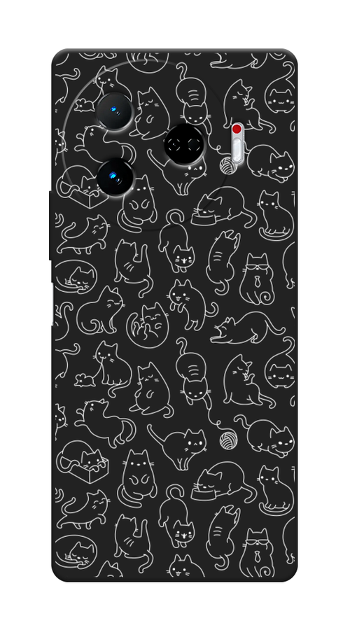 

Чехол Awog 305152-1 для Tecno Camon 30 Pro 5G "Шкодливые котики", Прозрачный;бежевый, 305152-1
