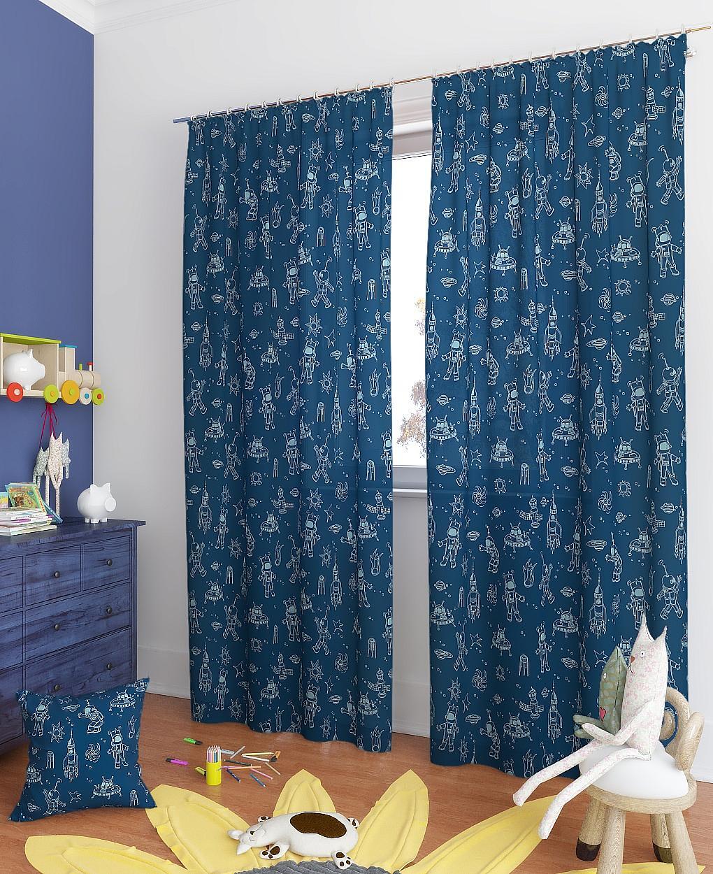 

Комплекты штор AT HOME / шторы в комнату 150х260 см / Каскат-К (синий), 940129