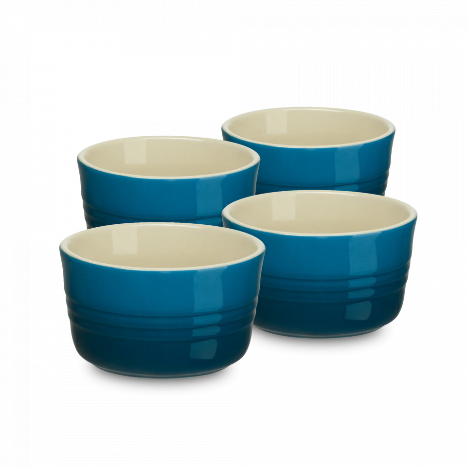 

Набор из 4-х рамекинов LE CREUSET Deep Teal керамика 100 мл синий, Голубой
