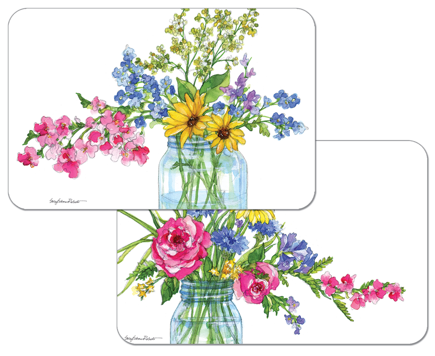 фото Комплект сервировочных салфеток conimar цветы в банке 4 шт