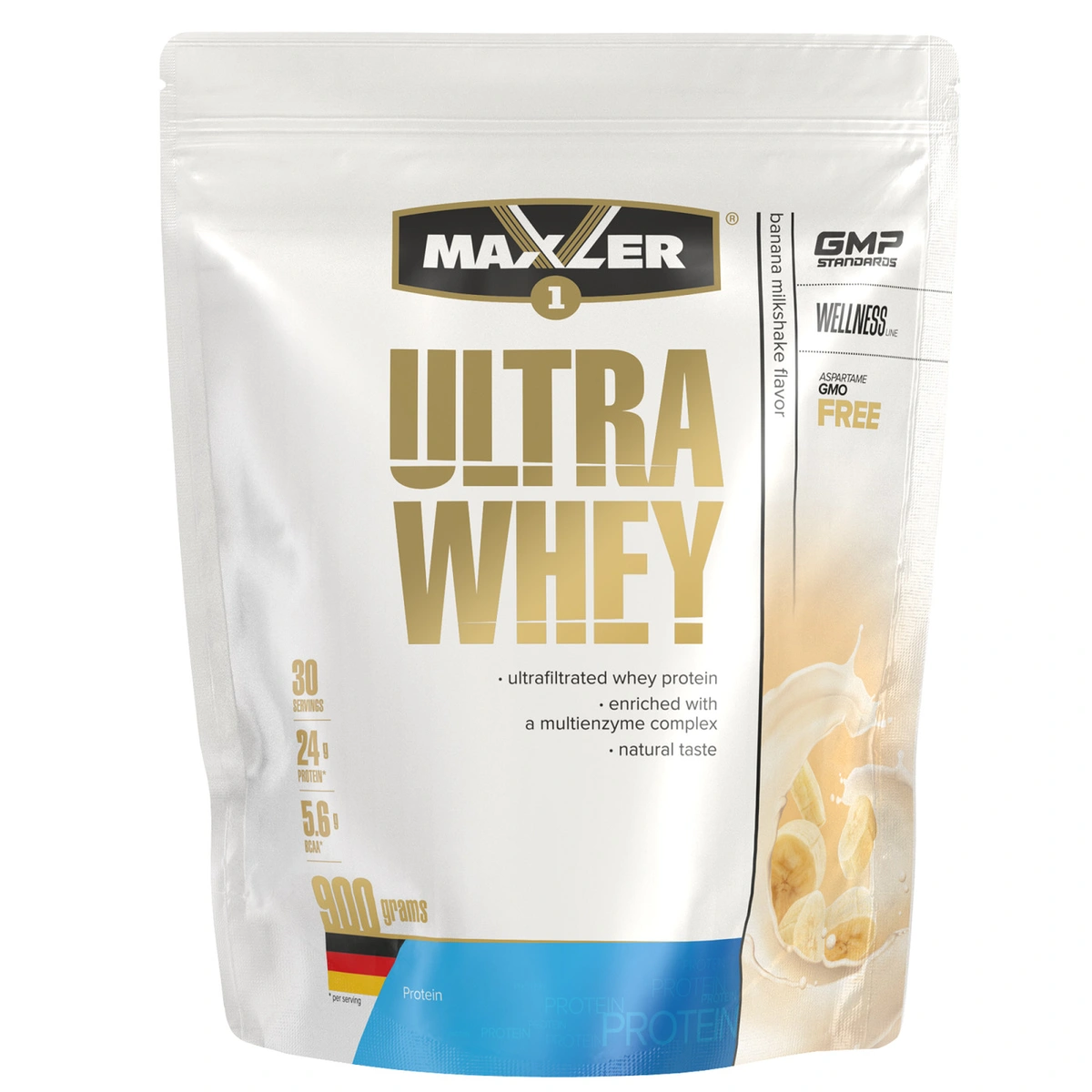 

Протеин Maxler, Ultra Whey, 3шт по 30г (Клубника) 900 г