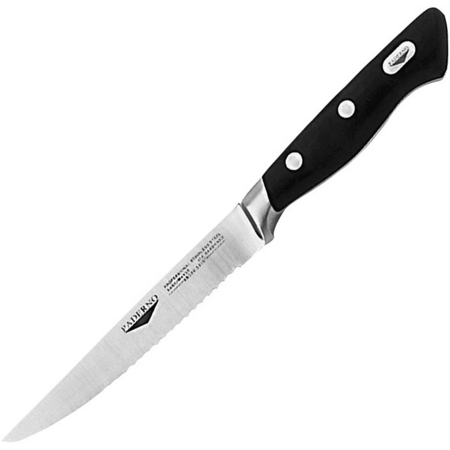 Нож для стейка Paderno 245/140х20мм, нерж.сталь, пластик