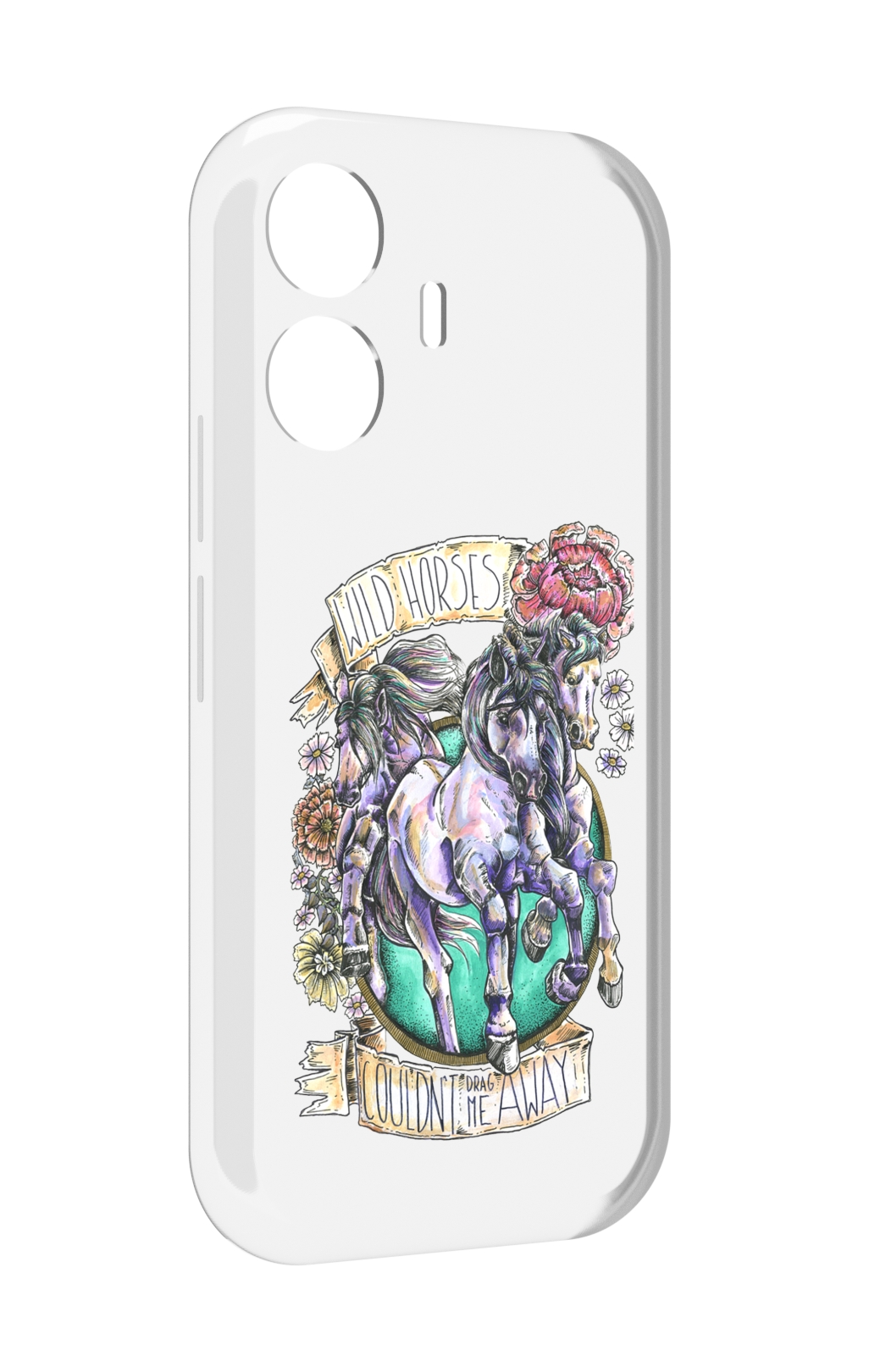 

Чехол MyPads рисунок коней в цветах для Vivo Y77E / Vivo iQOO Z6 Lite, Прозрачный, Tocco