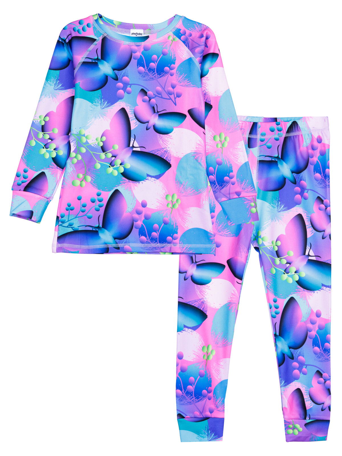 

Термокомплект для девочек PlayToday: брюки, толстовка, цветной, 122, Разноцветный, 32322104