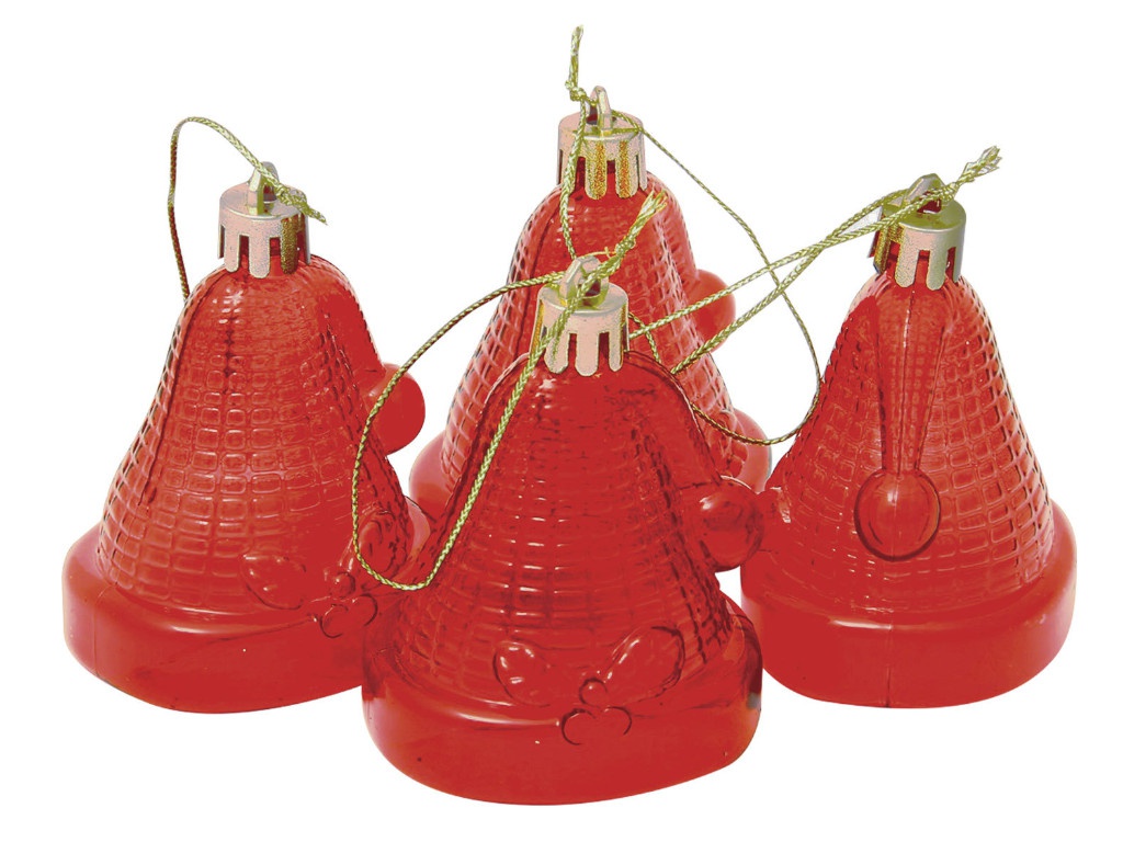 Набор елочных игрушек Золотая сказка колокольчики 59596 6,5 см розовый 4 шт.