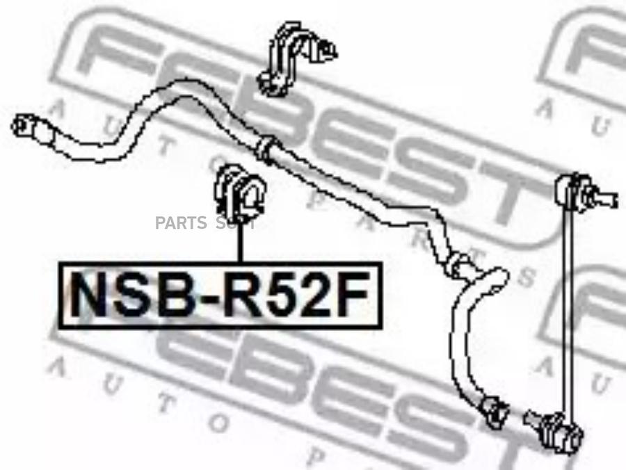 

FEBECT NSBR52F NSB-R52F_втулка стабилизатора переднего!\ Nissan Teana J32R 08-13/ Murano 1