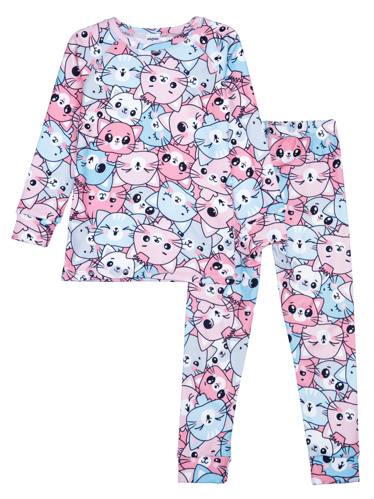 

Термокомплект для девочек PlayToday: брюки, толстовка, цветной, 110, Разноцветный, 32322020