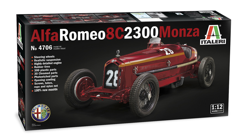 

Сборная модель Italeri 1/12 Автомобиль ALFA ROMEO 8C 2300 Monz 4706