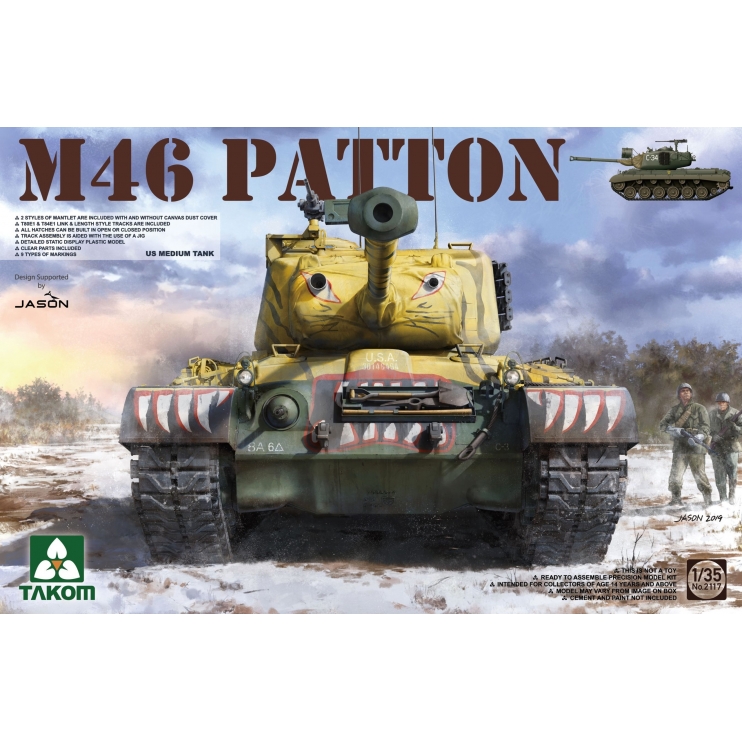 фото Сборная модель takom 1/35 американский танк m46 patton 2117