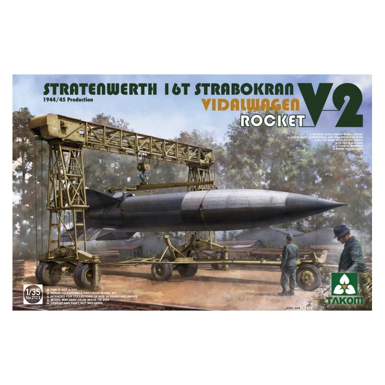 фото Сборная модель takom 1/35 16t strabokran vidalwagen v2 rocket 2123