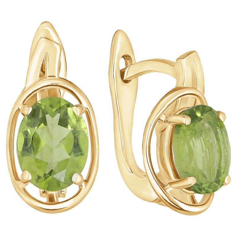 

Серьги из серебра с хризолитом LAZURIT-ONLINE 7757YG, 7757YG