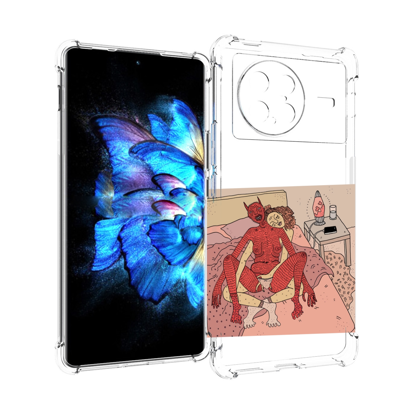 

Чехол MyPads девушка-без-кожи для Vivo X Note 5G, Прозрачный, Tocco