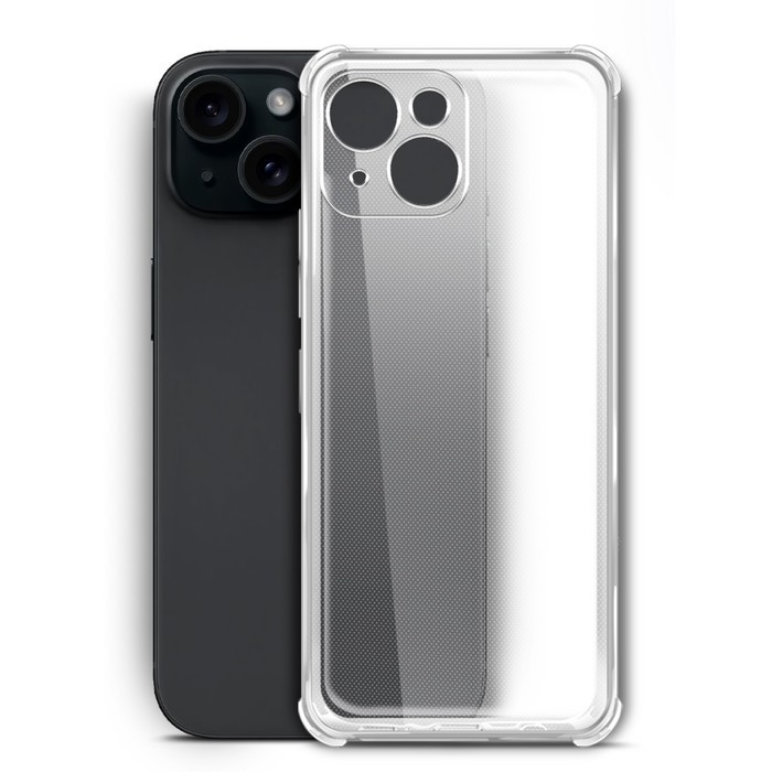 

Чехол BoraSCO Bumper Case для iPhone 15, силиконовый, прозрачный