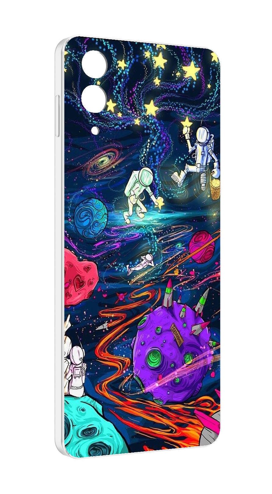 

Чехол MyPads красочный космос для Samsung Galaxy Z Flip 4 (SM-F721), Прозрачный, Tocco