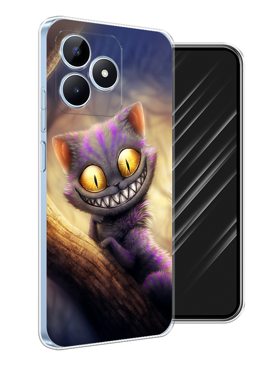 

Чехол Awog на Realme C60 "Cheshire Cat", Фиолетовый;желтый, 2516550-1
