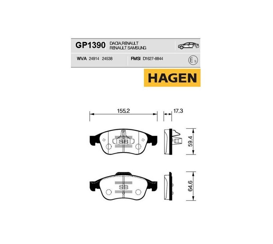 

Тормозные колодки Sangsin brake передние GP1390