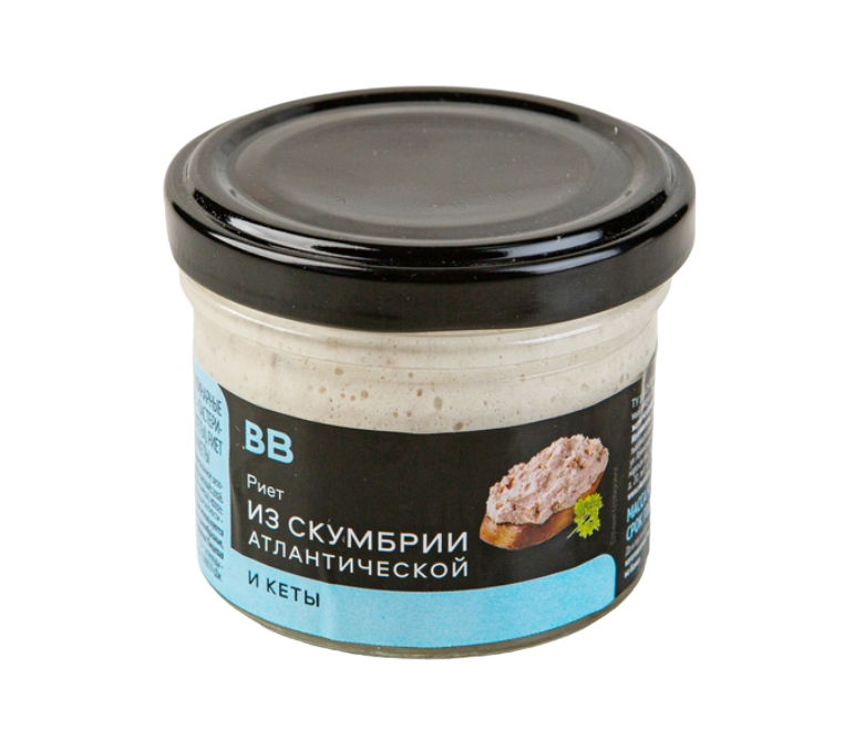 

Риет ВкусВилл из скумбрии атлантической и кеты 100 г