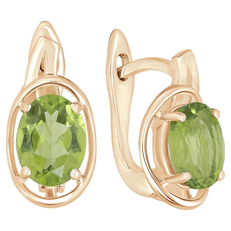 

Серьги из серебра с хризолитом LAZURIT-ONLINE 7757PG, 7757PG