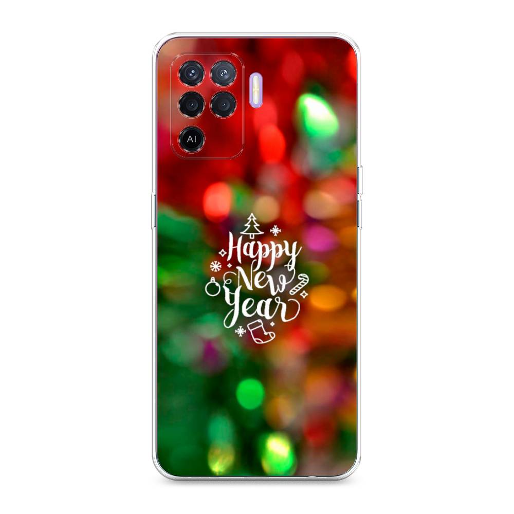 

Чехол для Oppo Reno 5 Lite "Новый Год на елке", Зеленый;красный;желтый, 255150-5