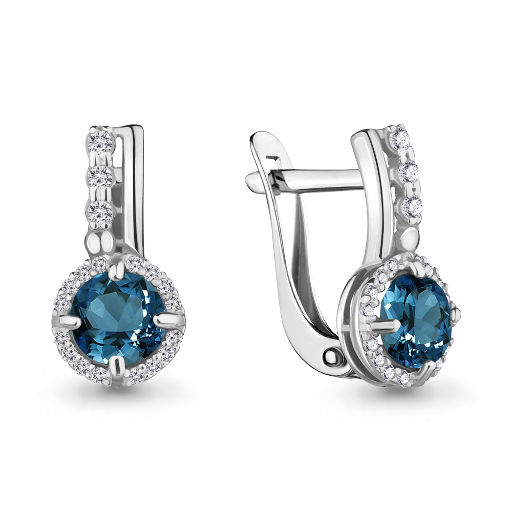 

Серьги из серебра с топазом Aquamarine 4469708А_925_р, 4469708А_925_р