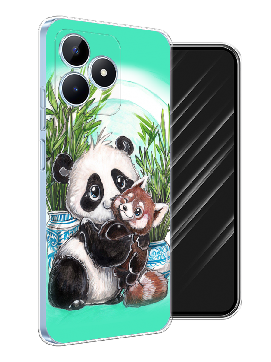 

Чехол Awog на Realme C60 "Друзья зверята", Бирюзовый;белый;черный, 2516550-1