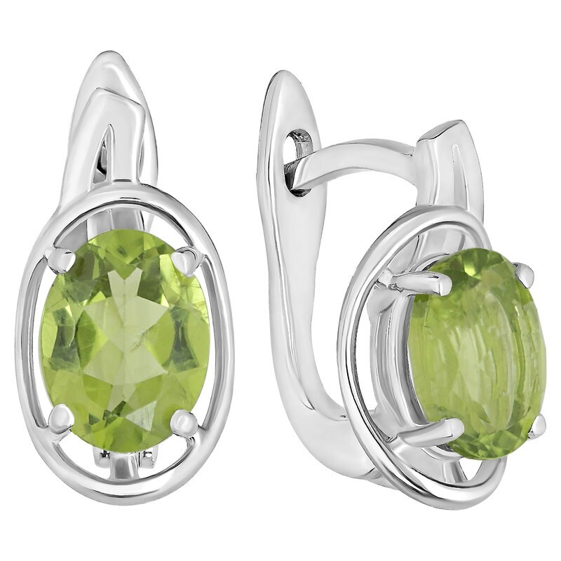 

Серьги из серебра с хризолитом LAZURIT-ONLINE 7757PD, 7757PD