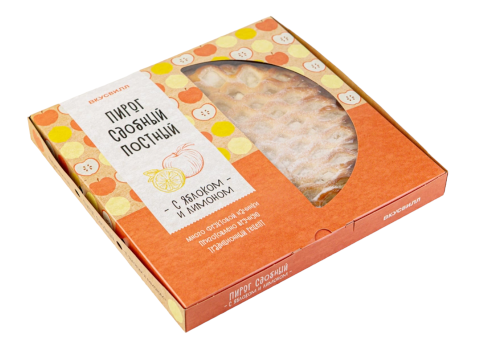 

Пирог ВкусВилл сдобный с яблоком и лимоном замороженный 420 г