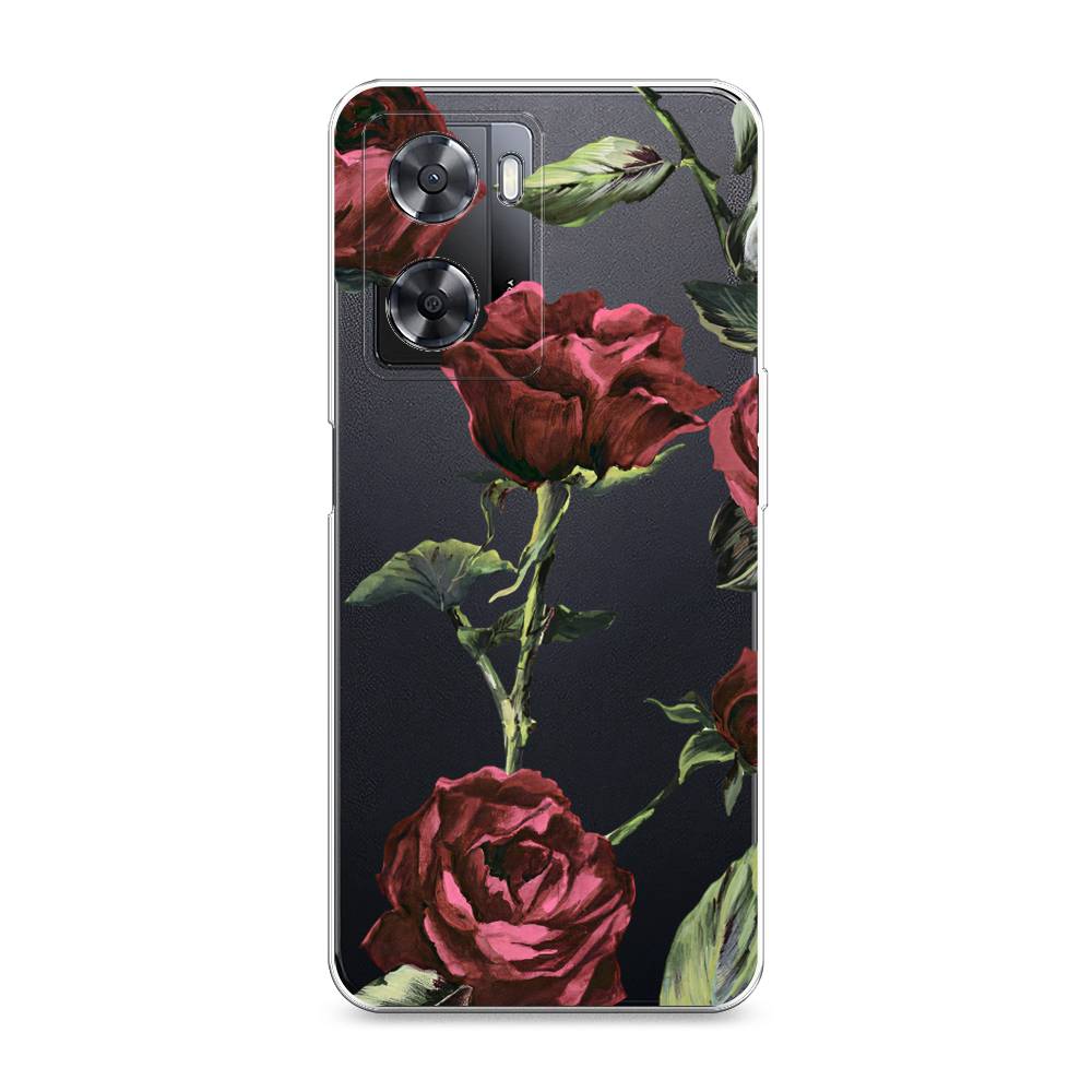 

Чехол Awog на Oppo A57s "Бордовые розы фон", Красный, 2511850-8